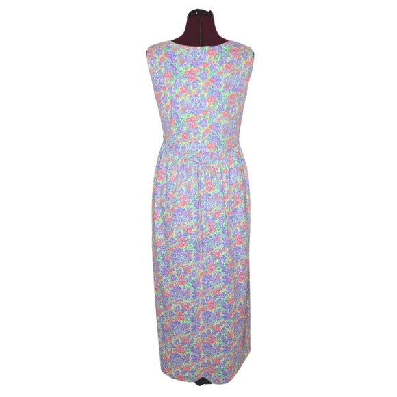 Tikal Trading Co Maxi Dress Cottagecore Floral Print 90's BOHO Coastal Modest Lg - Picture 3 of 11